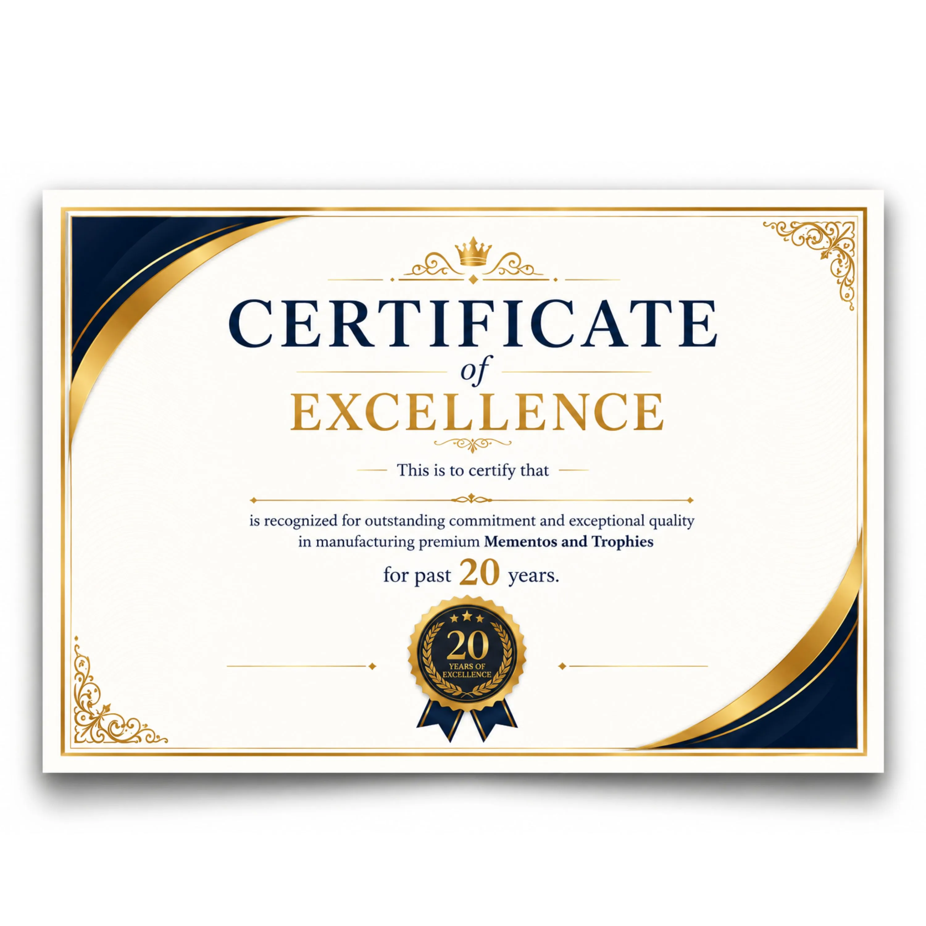 Premium Certificate Printing Service